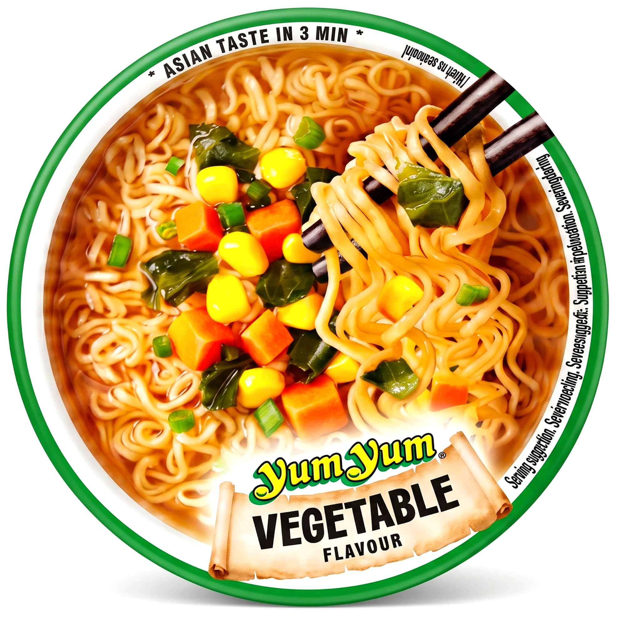 Yum Yum Cup Instant Noodles Vegetable 12er Pack  (12 x 70g)