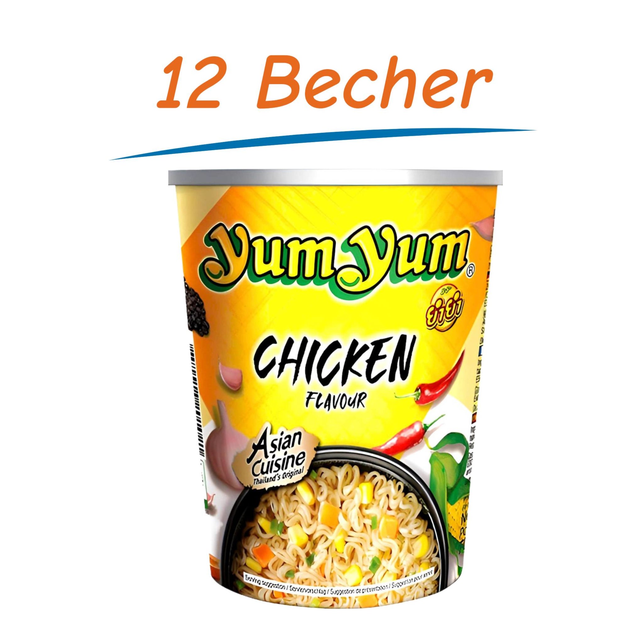 Yum Yum Cup Instant Noodles Chicken 12er Pack  (12 x 70g)