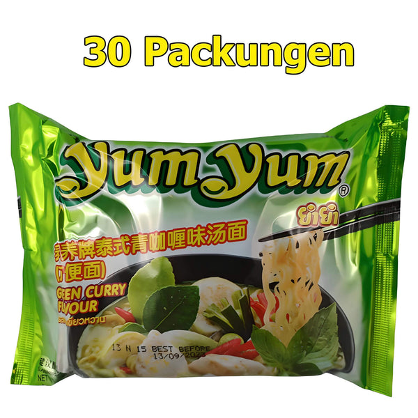 Yum Yum Instant Nudeln Green Curry 30er Pack (30 x 70g)