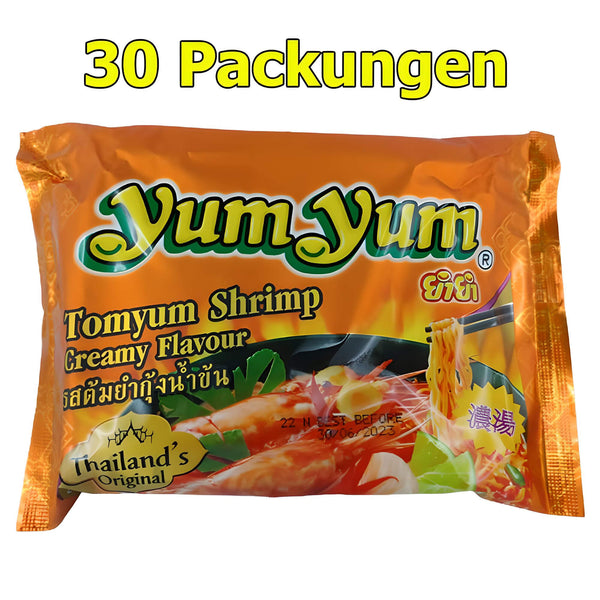 Yum Yum Instant Nudeln Tom Yum Shrimp 30er Pack (30 x 70g)