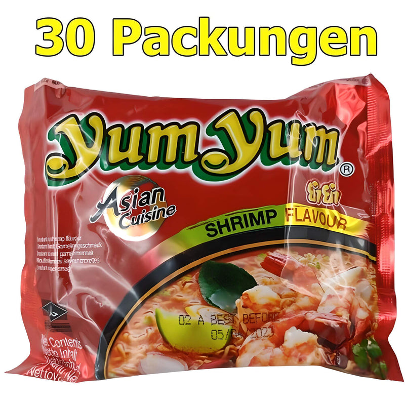 Yum Yum Instant Nudeln Shrimp 30er Pack (30 x 60g)