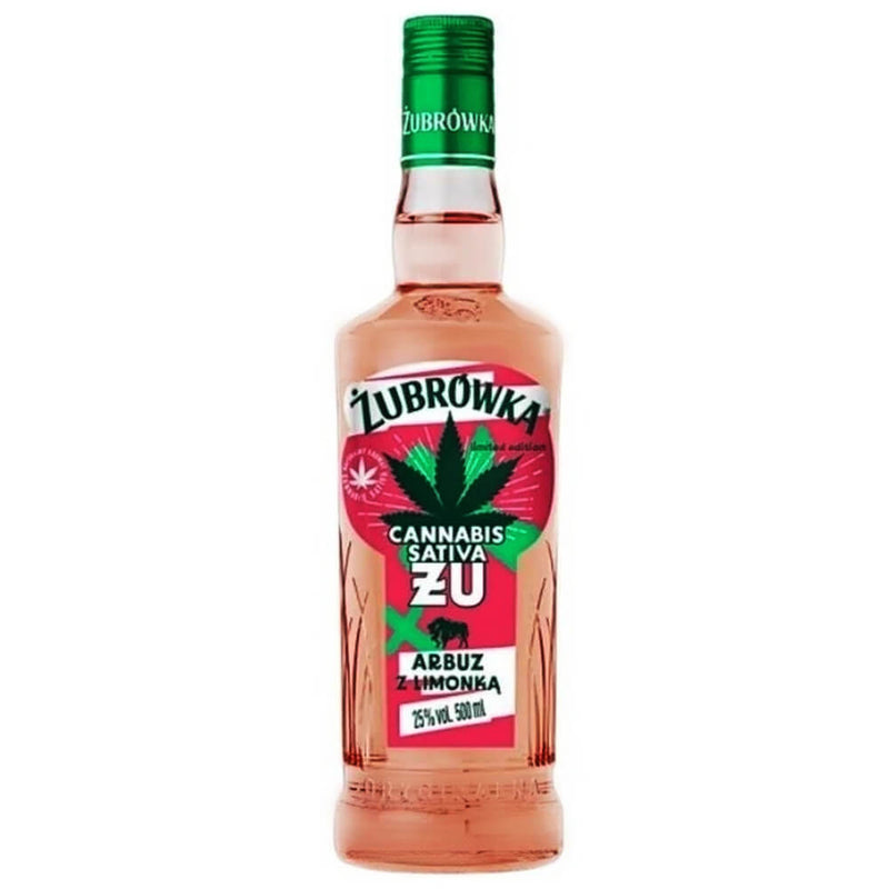 Zubrowka Polnischer Likör Cannabis Sativa Zu Wassermelone & Limette 0,5L 25% Vol.