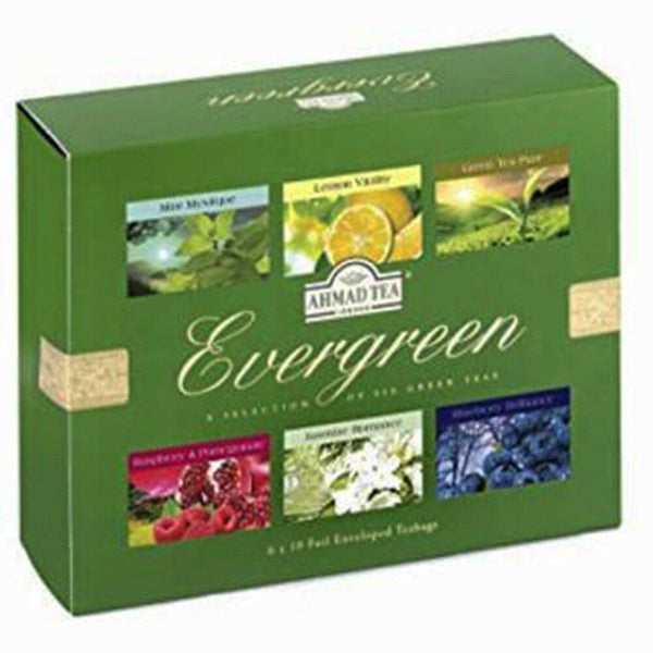 Ahmad Grüner Tee Set Evergreen 6 Teesorten 60 Teebeutel - McMarkt.de