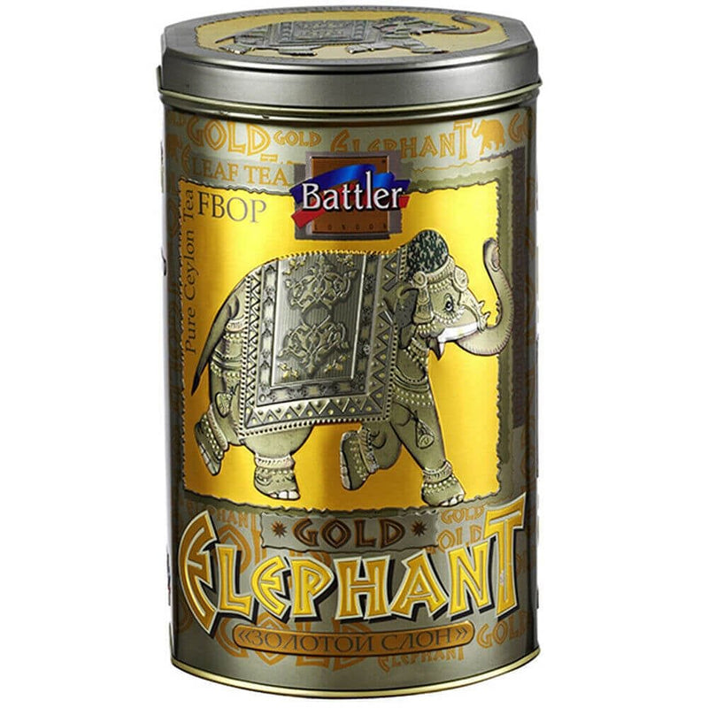 BATTLER Schwarzer Ceylon Tee Gold Elephant FBOP lose 400g Metalldose - McMarkt.de