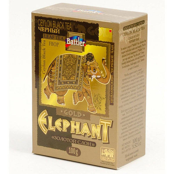 BATTLER Schwarzer Ceylon Tee Gold Elephant lose 100g - McMarkt.de
