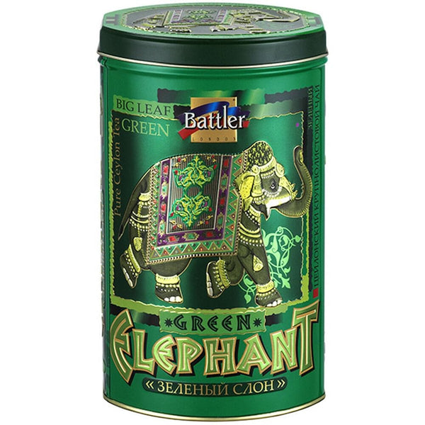 BATTLER Grüner Ceylon Tee Green Elephant lose 100g Metalldose - McMarkt.de