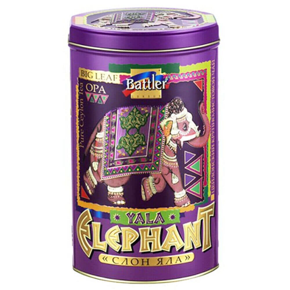 BATTLER Schwarzer Ceylon Tee Elephant Yala lose 100g Metalldose - McMarkt.de