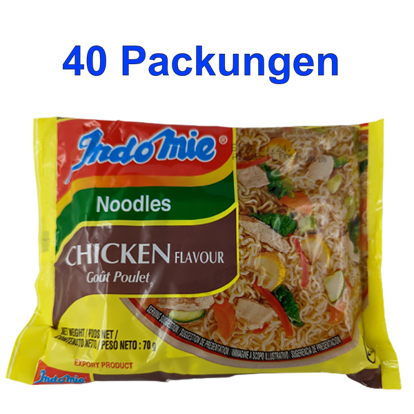 Indomie Noodles Chicken Gout Poulet Instant Nudeln 40er Pack (40 x 70g)