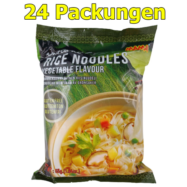 Азиатская рисовая лапша быстрого приготовления Mama Tom Yum, упаковка из 24 штук (24 x 55 г)