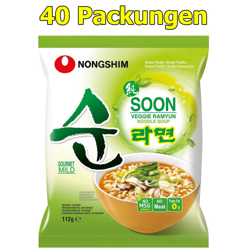 Лапша быстрого приготовления Nongshim Veggie Ramyun Упаковка из 20 штук (20 x 112 г)