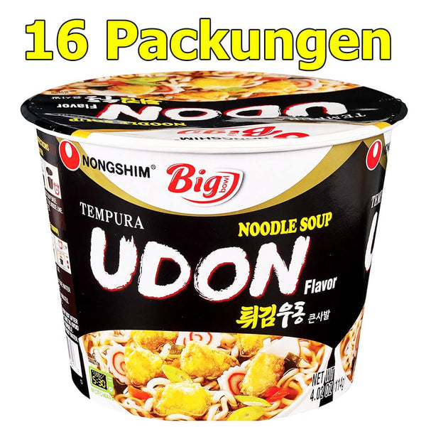 Nongshim Instant Nudeln Tempura Udon Big Bowl 16er Pack (16 x 111g) - McMarkt.de