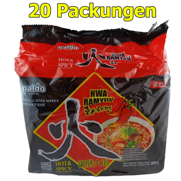 Paldo Hwa Ramyun Instant Nudeln scharf & würzig 20er Pack (20 x 120g)