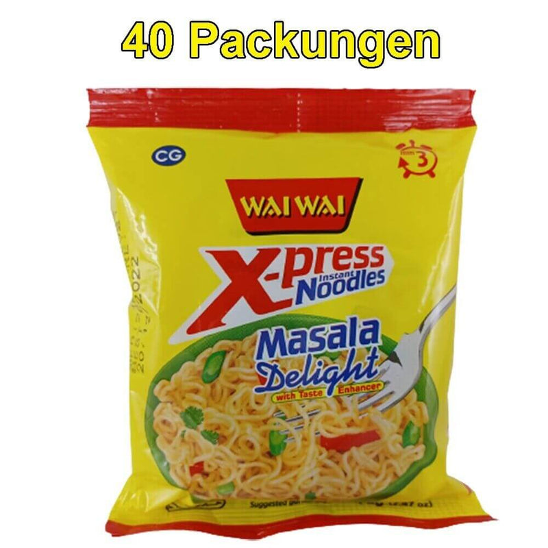 Лапша быстрого приготовления Wai Wai Masala Delight, упаковка из 40 шт. (40 x 70 г)
