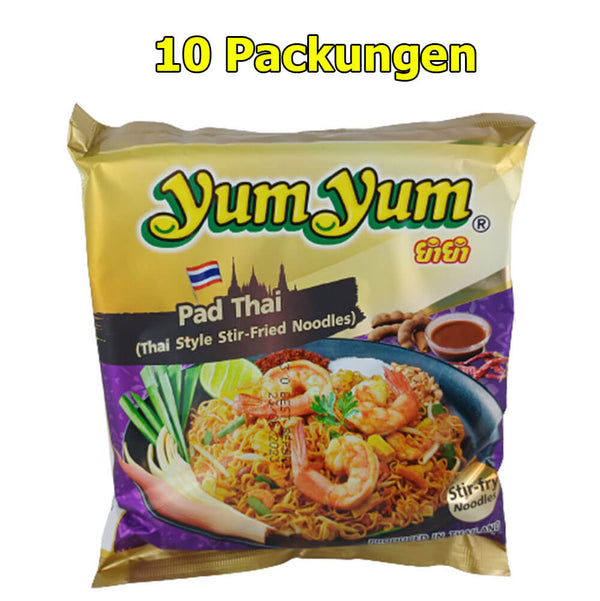 Тайская лапша быстрого приготовления Yum Yum, упаковка из 10 штук (10 x 100 г)