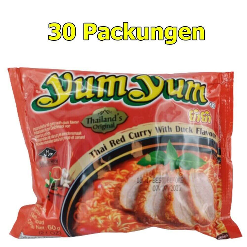 Yum Yum Instant Nudeln Red Curry with Duck 30er Pack (30 x 60g)
